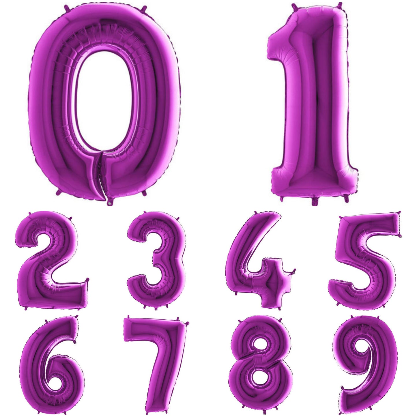 Giant Foil Number Balloon Mauve Purple