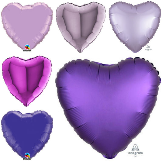 Plain Heart Purple 18" Balloon