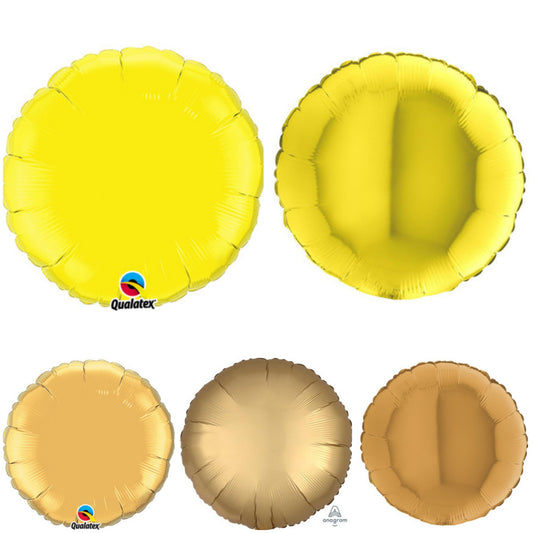 Plain Round Yellow/ Gold 18" Balloon