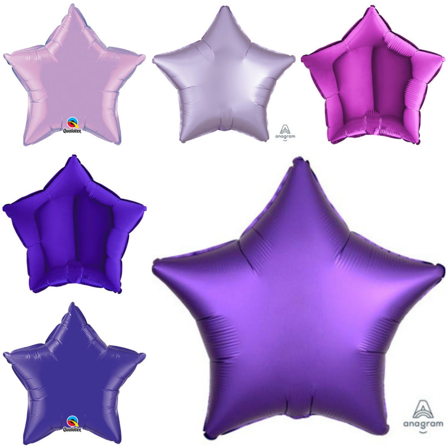 Plain Purple Star 20" Balloon