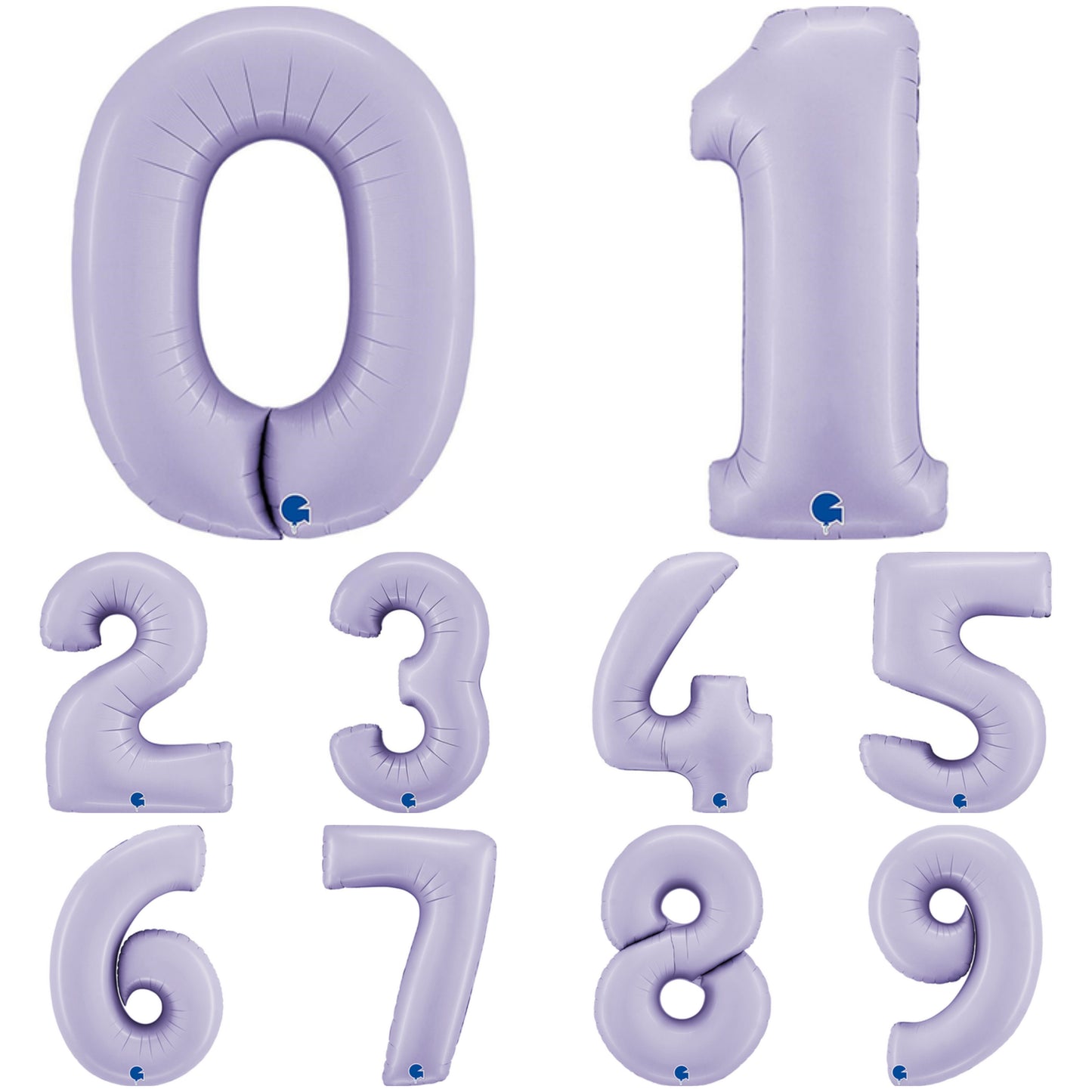 Giant Foil Number Balloon Lilac