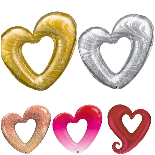 Cutout Heart Supershape Foil Balloon