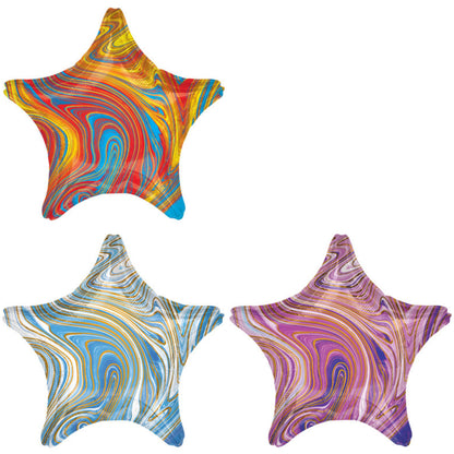 Marble Star 18" Foil Balloon