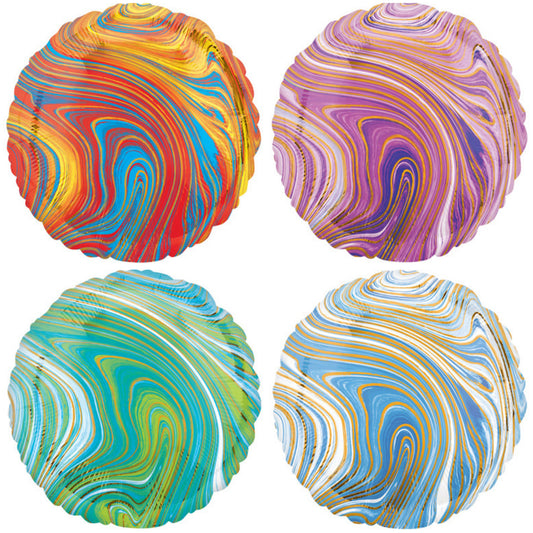 Marble Round 18" Foil Balloon