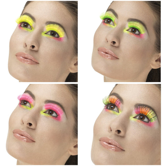 80's Party Neon Eyelashes