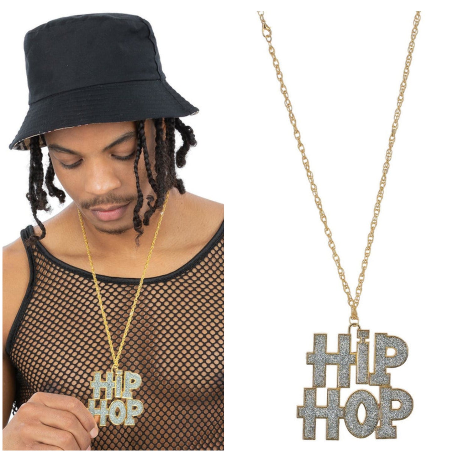 90's Hip Hop Bling Medallion Necklace