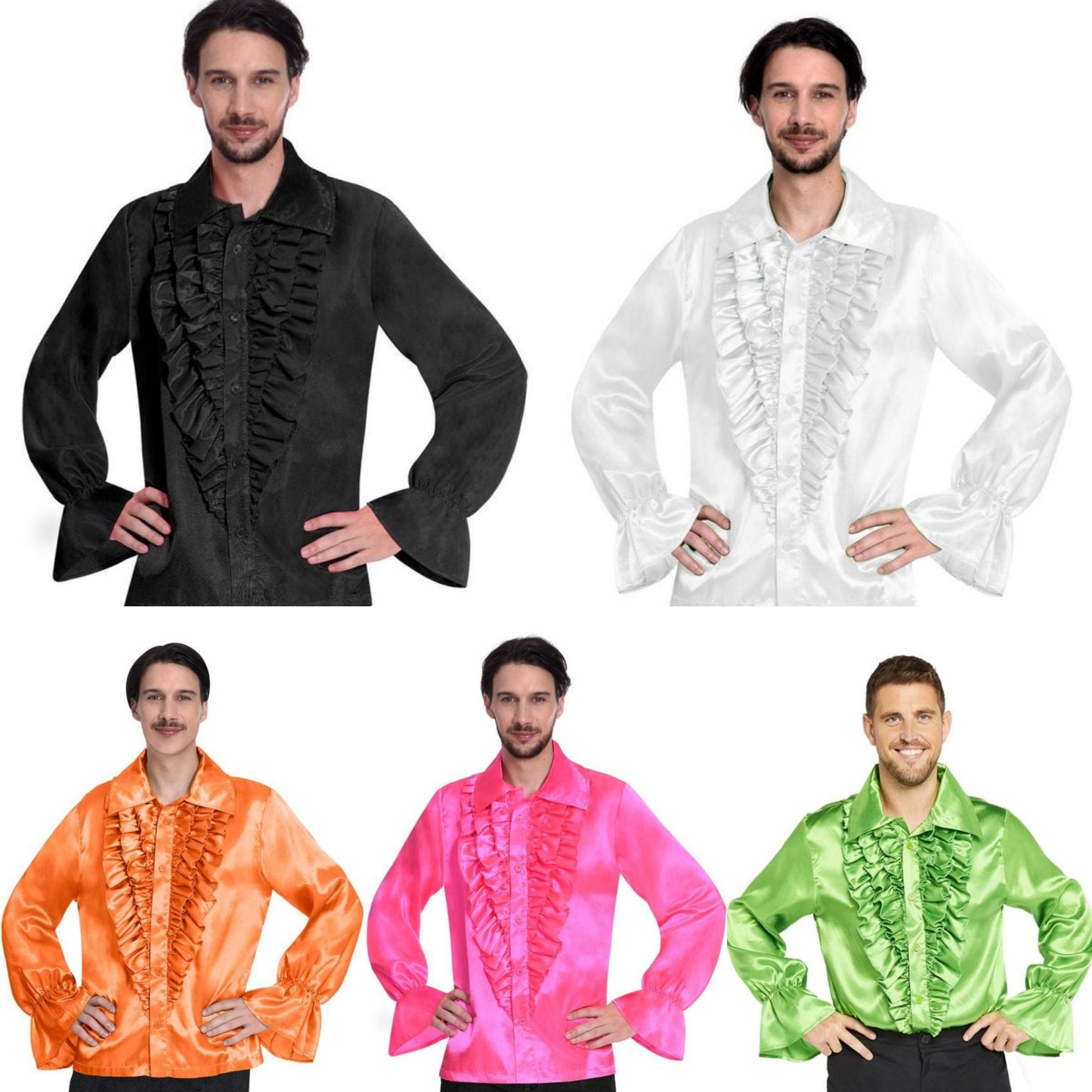 Satin Ruffled Shirt Costume