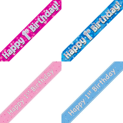 Happy 1st Birthday Banner