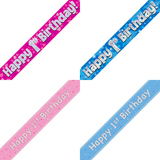 Happy 1st Birthday Banner