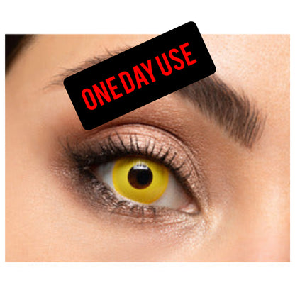 Mesmereyez Yellow Contact Lenses- One Day Use