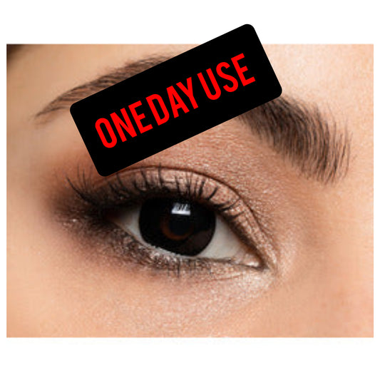 Mesmereyez Black Out Contact Lenses- One Day Use
