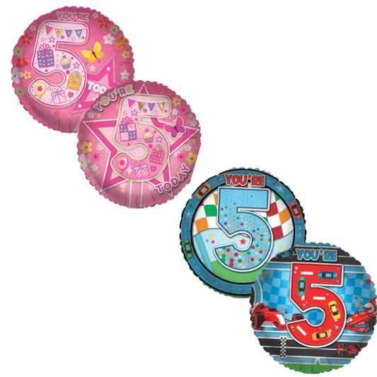 Age 5 Character 18" Foil Balloon