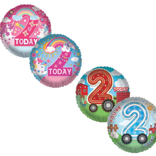 Age 2 Character 18" Foil Balloon