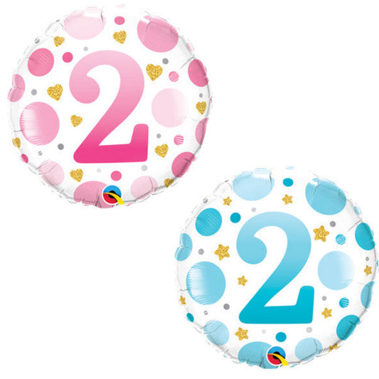 Age 2 Dots 18" Foil Balloon