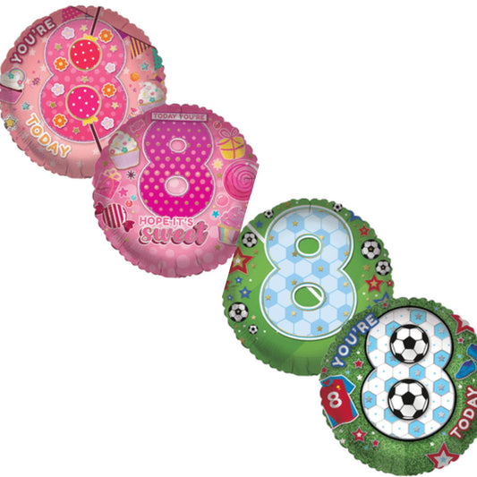 Age 8 Character 18" Foil Balloon