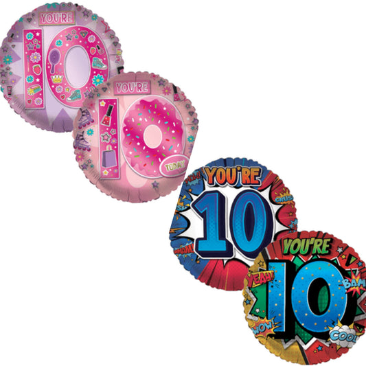 Age 10 Character 18" Foil Balloon