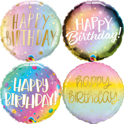 Happy Birthday Colourful Rainbow 18" Foil Balloon