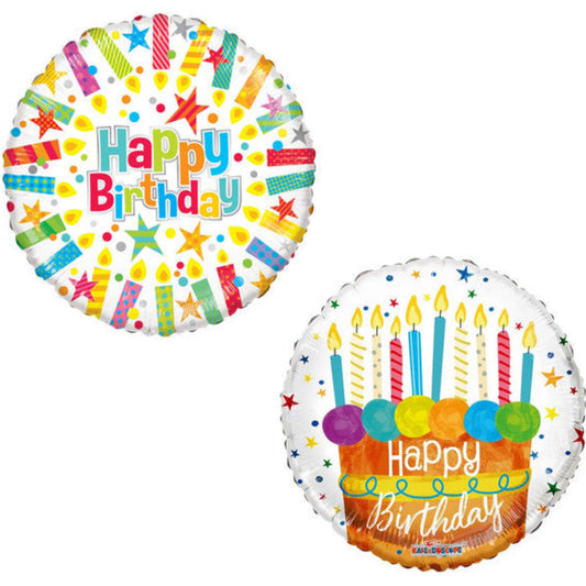 Happy Birthday Candles 18" Foil Balloon