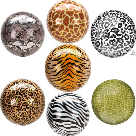 Animal Print Orbz Foil Balloon