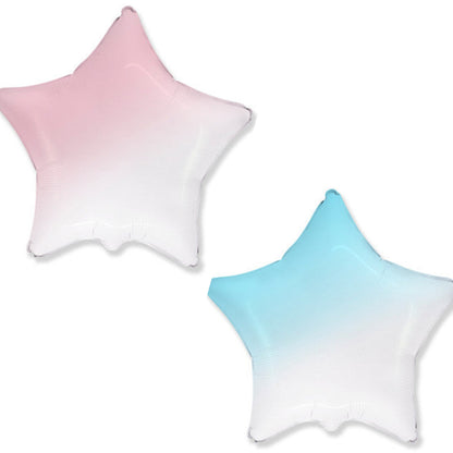 Plain Star Gradient 20" Foil Balloon