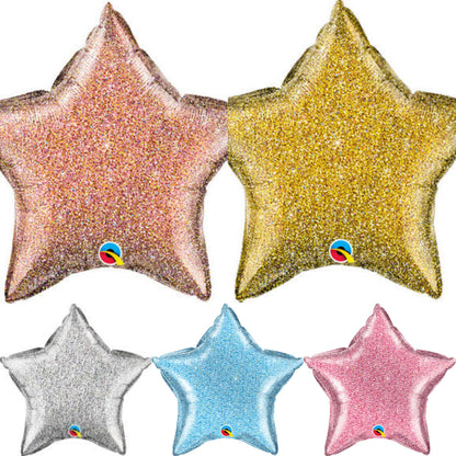 Plain Star Glitter 20" Balloon