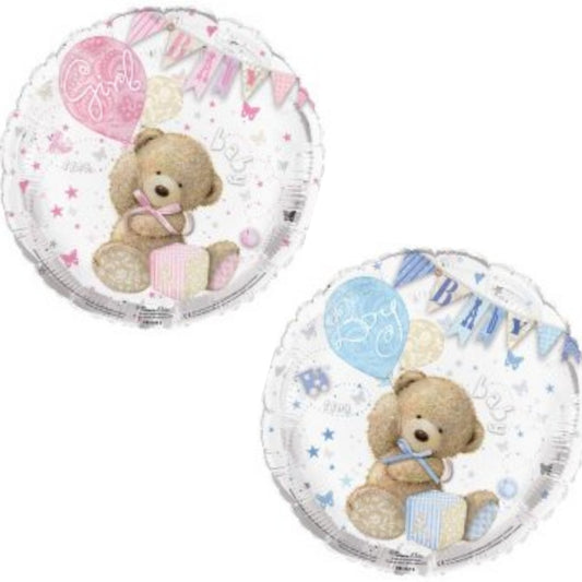 Baby Girl/ Boy Teddy Bear 18" Foil Balloon