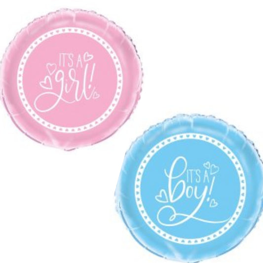 It's a Girl/ Boy Classic 18" Foil Balloon