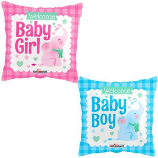 Baby Girl/ Boy Cute Elephant Pillow 18" Foil Balloon