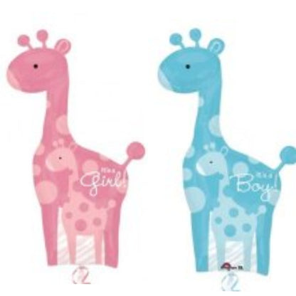 Baby Girl/ Boy Giraffe Supershape Foil Balloon