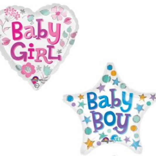 Baby Girl/ Boy Shaped 18" Foil Balloon