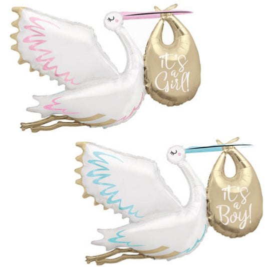 Baby Girl/ Boy Golden Stalk Supershape Foil Balloon