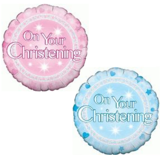 On Your Christening Girl/ Boy 18" Foil Balloon