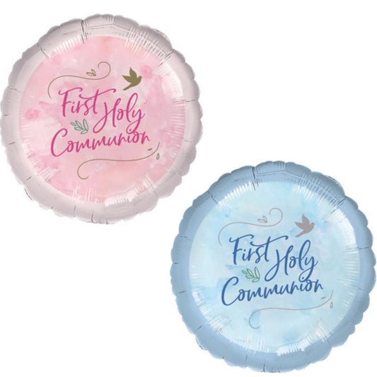 First Holy Communion Dove 18" Foil Balloon