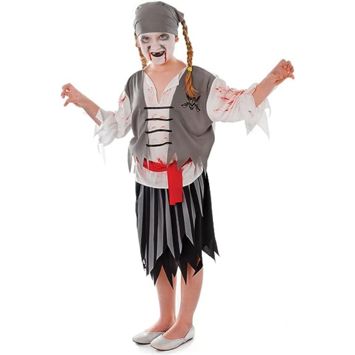 Zombie Pirate Girl Child Costume