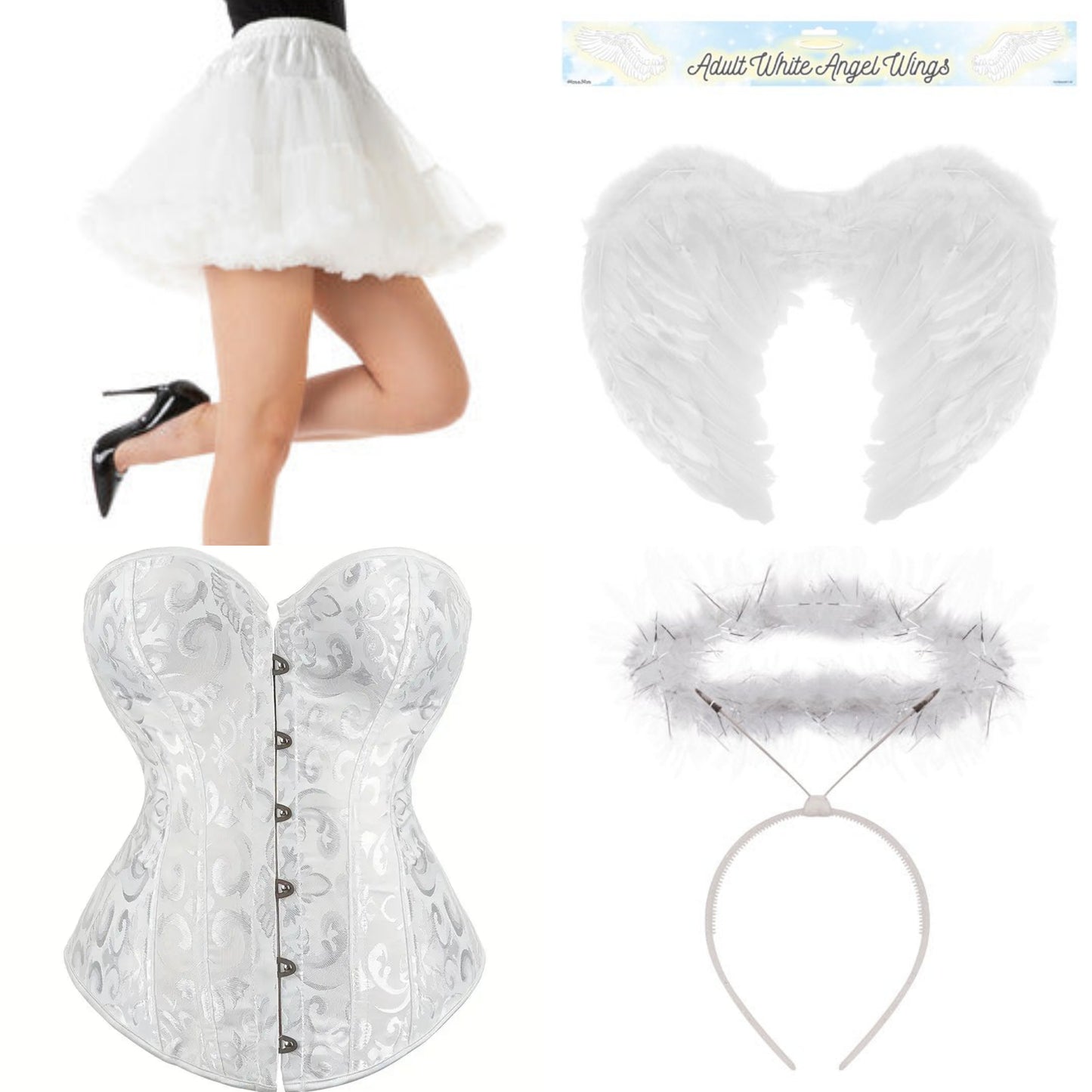Deluxe Full Set Tutu Bundle White Costume (inc Corset) *Save Money as a Bundle*