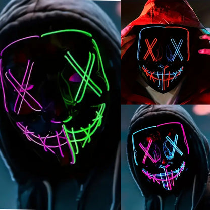 🌟New🌟 LED Light up Stitches Mask Half and Half