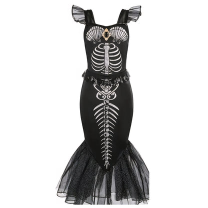 🌟New🌟 Skeleton Mermaid Child Costume