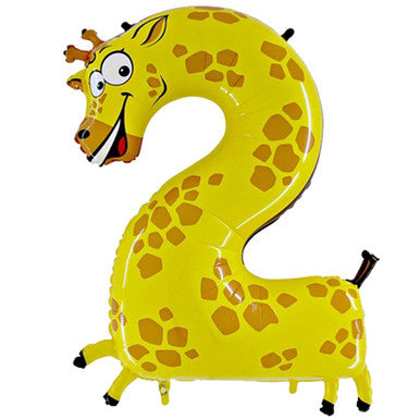 Giant Foil Animal Zooloon Number Balloon - 2