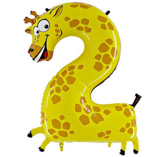 Giant Foil Number Balloon Zooloon Animal