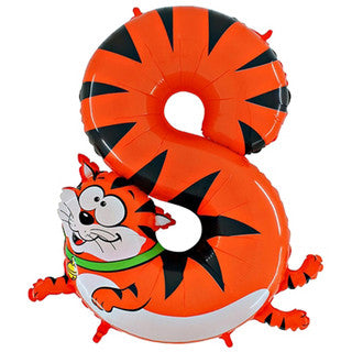 Giant Foil Number Balloon Zooloon Animal