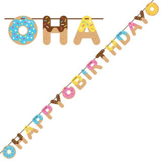 Happy Birthday Doughnut Time Banner