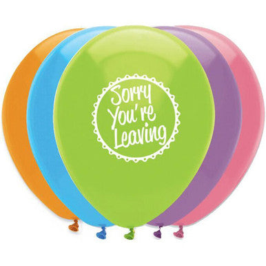 Sorry Your're Leaving 11" Latex Balloons 6 Pack