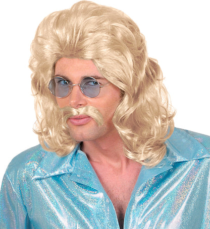 70's Disco Man Wig and Moustache