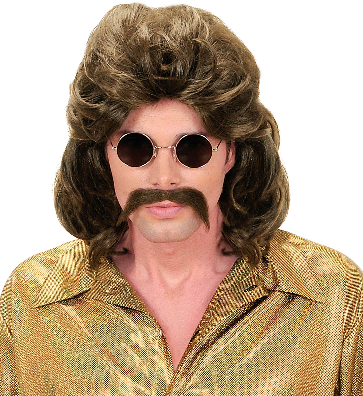 70's Disco Man Wig and Moustache