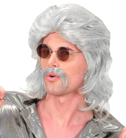 70's Disco Man Wig and Moustache