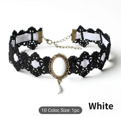 Lace Choker with Gem