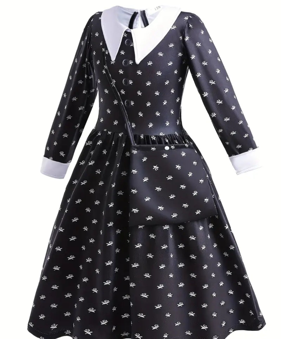 Gothic Wednesday Child Costume