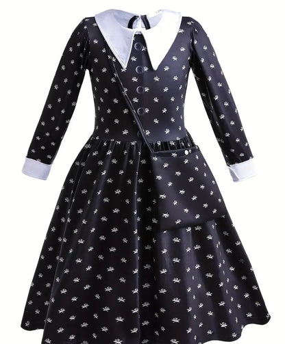 Gothic Wednesday Child Costume