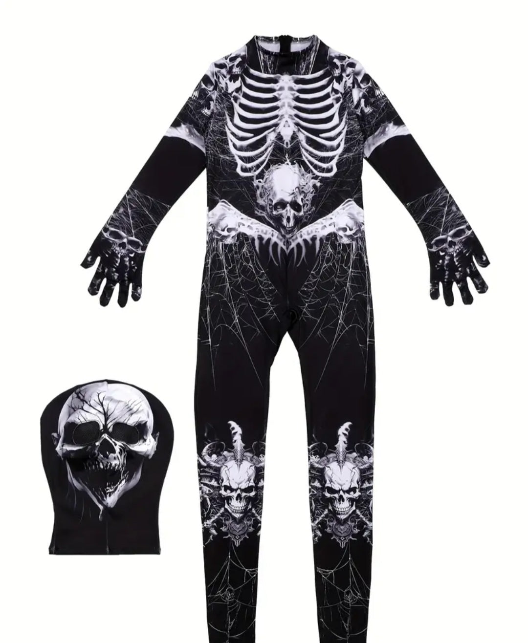 🌟New🌟 Skeleton Morph Suit Child Costume