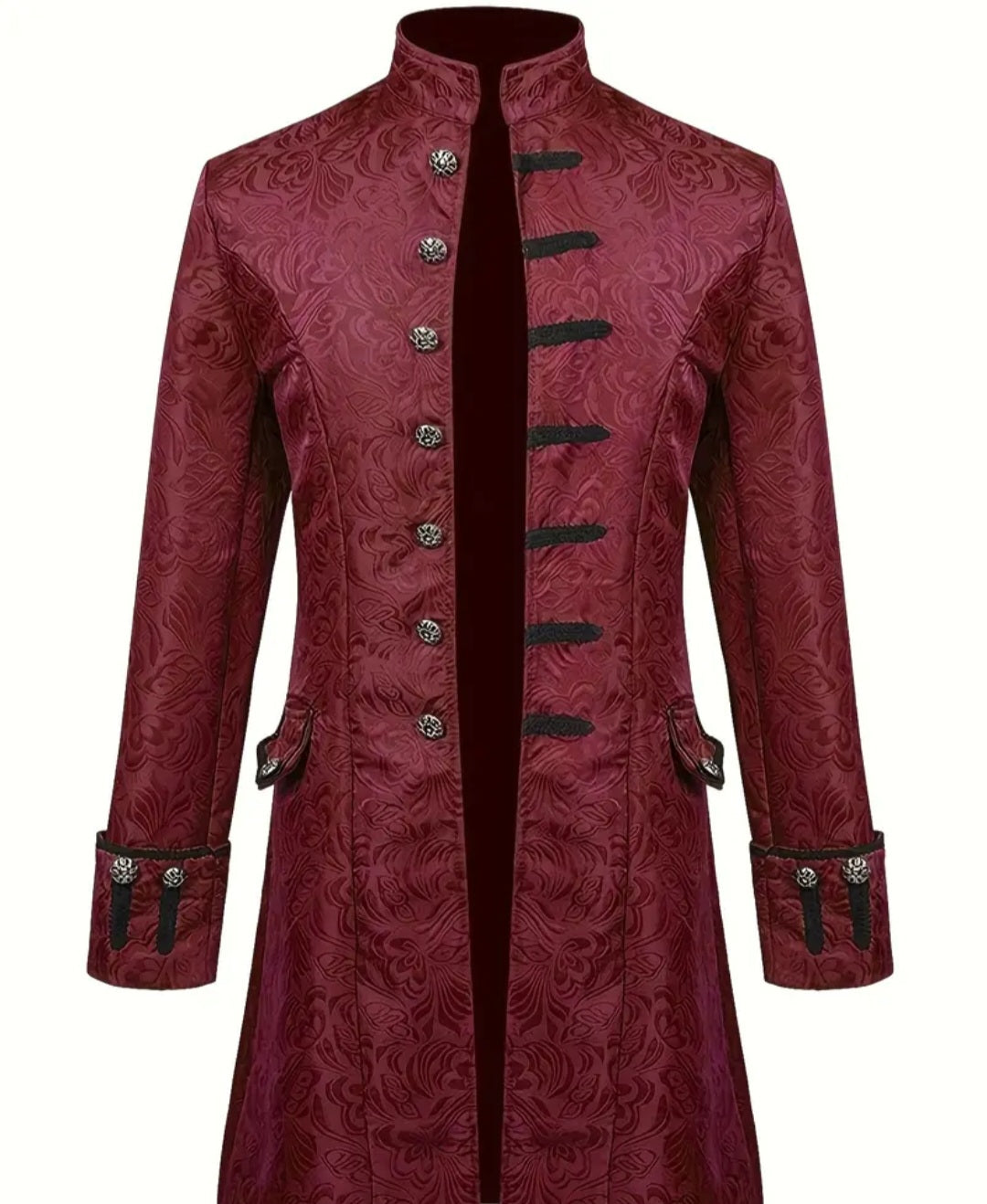 🌟New🌟 Deluxe Gothic/ Steampunk/ Pirate Jacket Dark Red Costume